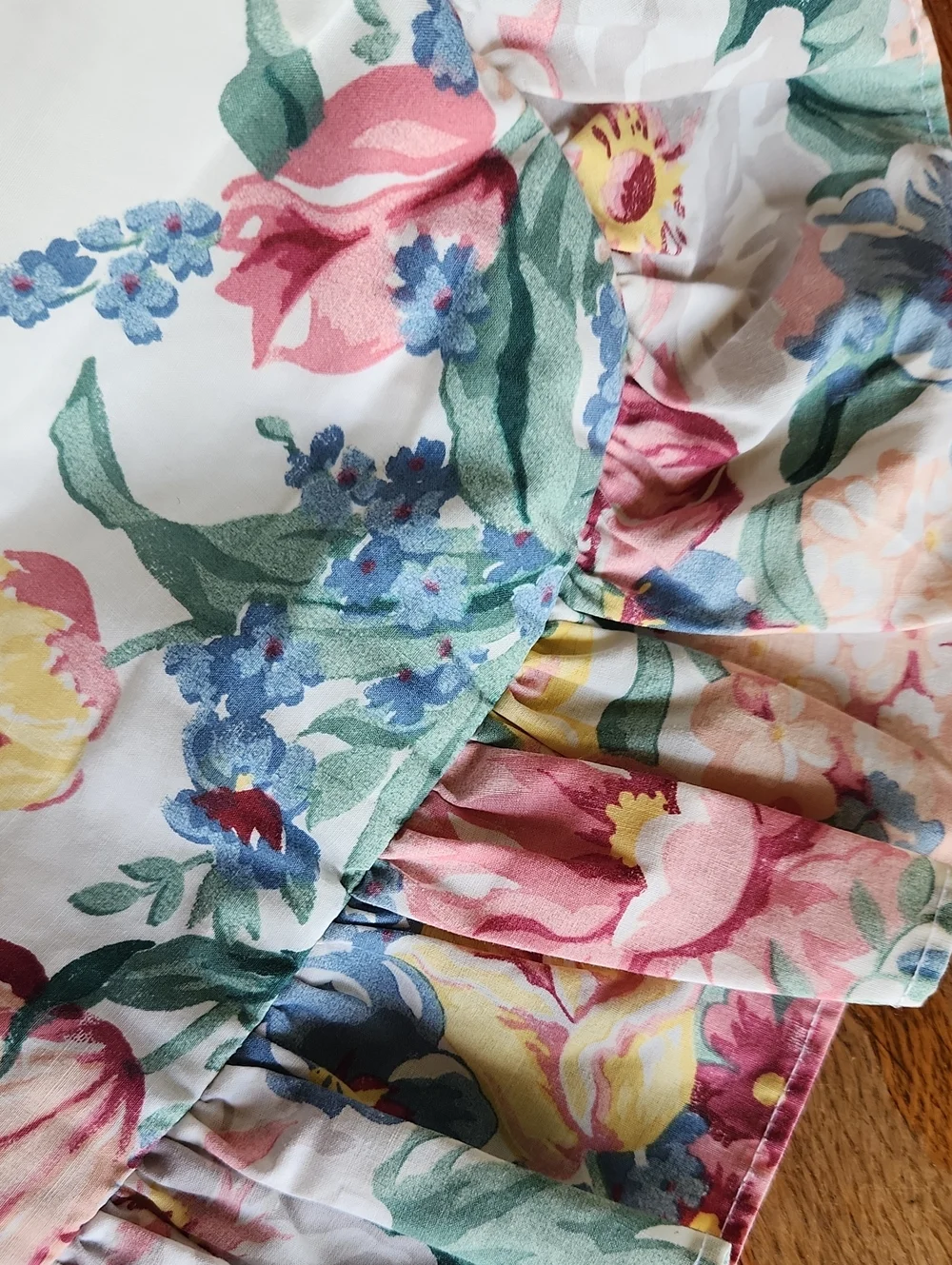 Vintage Bold Floral Print Pillow Shams Ruffle Standard‎ Custom Cottagecore